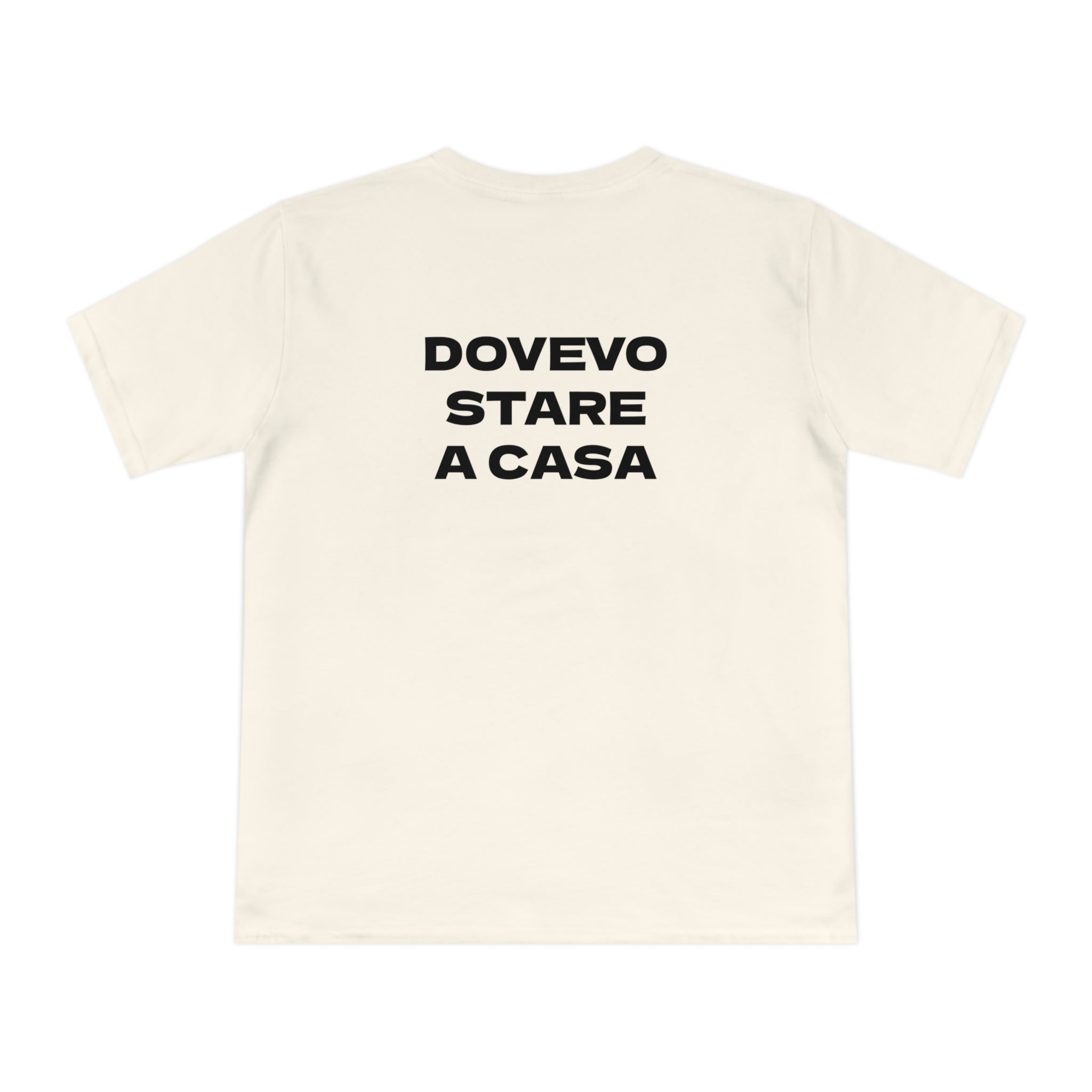 dovevo stare a casa T-shirt | Back Side Text Graphic Tee